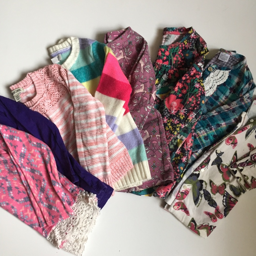 Girls 5t Sweater/Long Sleeve Top Lot
